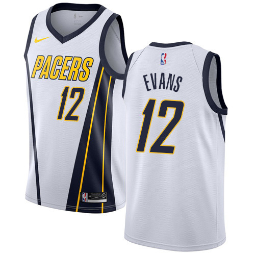 Pacers #12 Tyreke Evans White Swingman Earned Edition Jersey - Zenithce