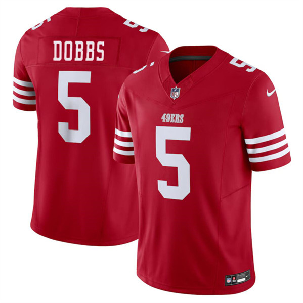 San Francisco 49ers #5 Josh Dobbs Red 2024 F.U.S.E. Vapor Untouchable Limited Stitched Jersey - Zenithce