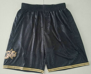 Philadelphia 76ers Black 2000-01 Hardwood Classics Soul Swingman Throwback Shorts - Zenithce