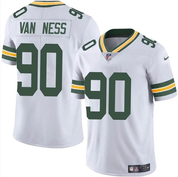 Green Bay Packers #90 Lukas Van Ness White Vapor Untouchable Limited Stitched Jersey - Zenithce