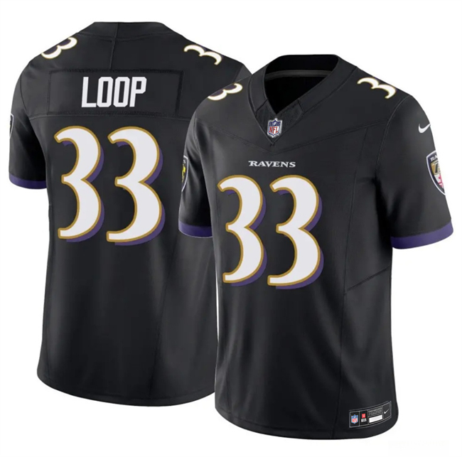 Baltimore Ravens #33 Tyler Loop Black 2025 F.U.S.E. Vapor Limited Jersey - Zenithce
