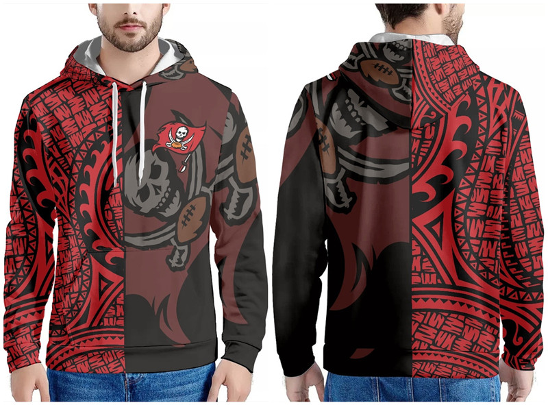Tampa Bay Buccaneers Red Black Pullover Hoodie - Zenithce