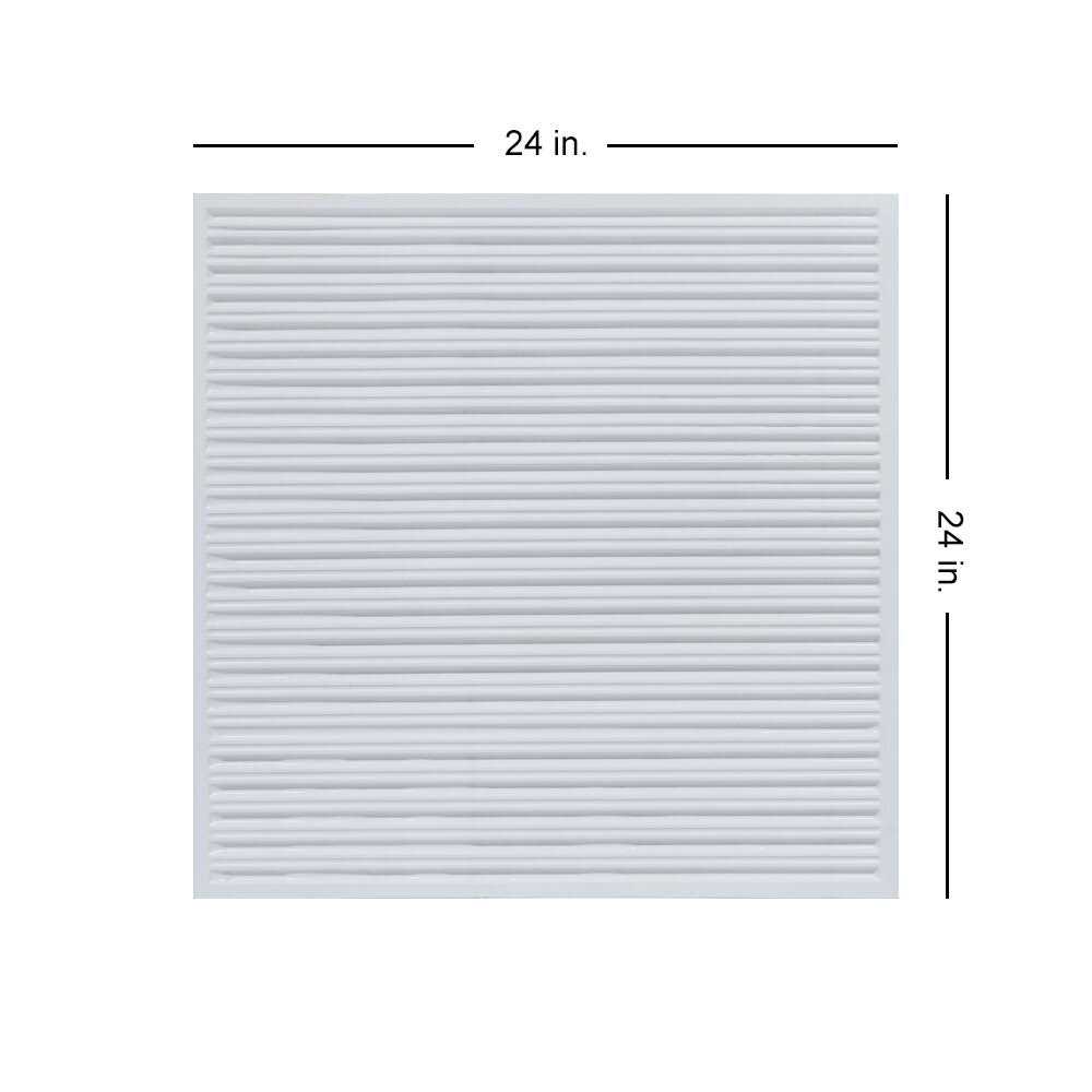 From Plain To Beautiful In Hours 251-Economy Modern Lines 2 ft. x PVC Lay-in Ceiling Tile - Zenithce