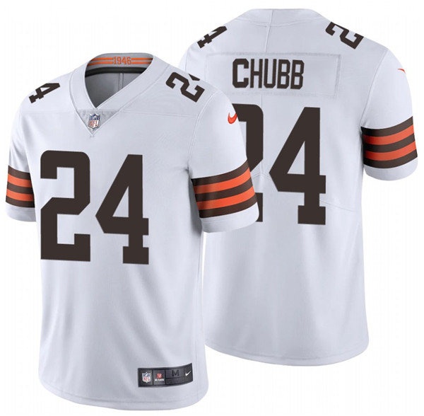 Cleveland Browns #24 Nick Chubb New White Vapor Untouchable Limited Stitched Jersey - Zenithce