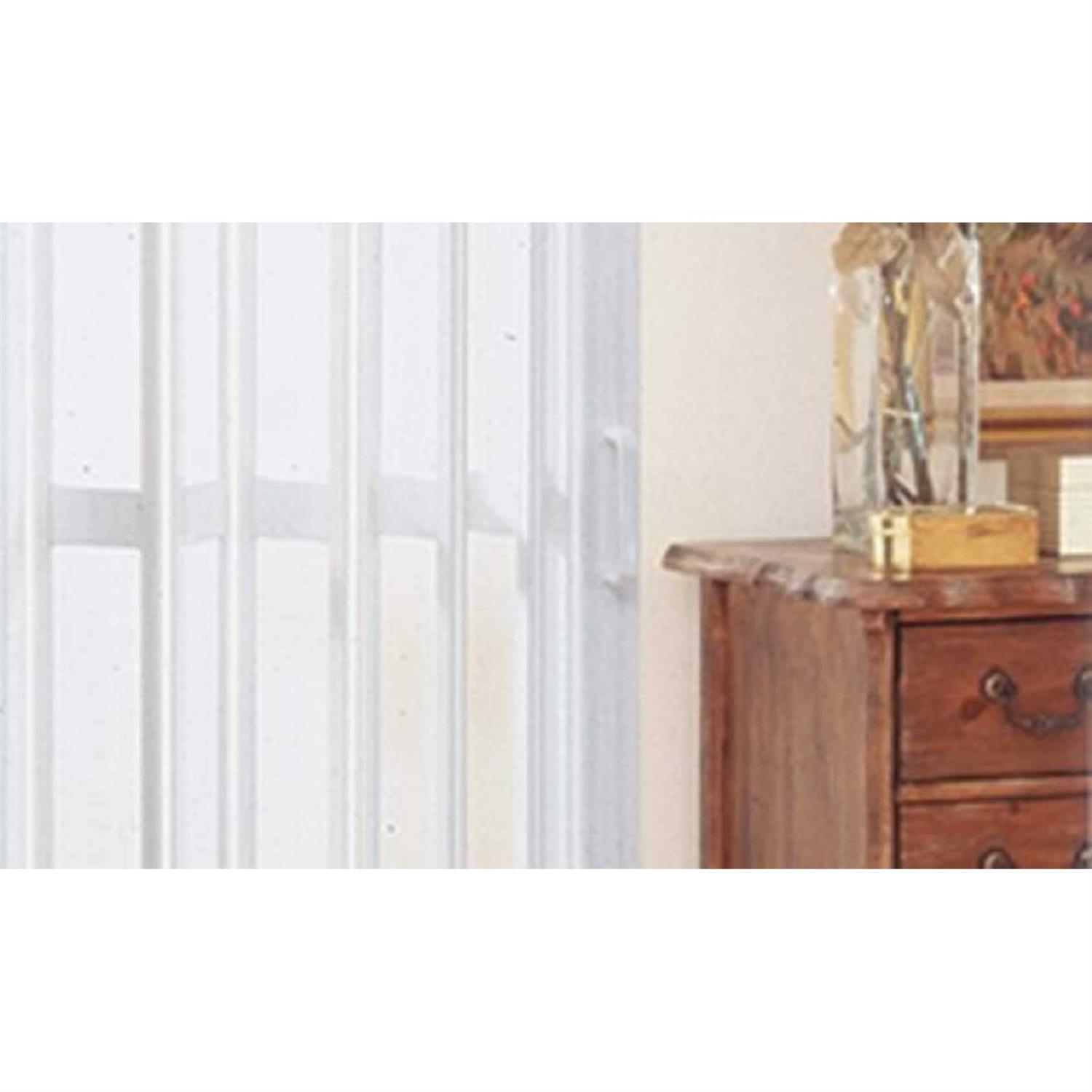 Spectrum Express One Plus 36-in x 96-in Frost White with Transparent Panels Vinyl Accordion Door in Off-Whit - Zenithce