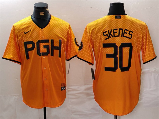 Pittsburgh Pirates #30 Paul Skenes Gold City Connect Stitched Jersey - Zenithce