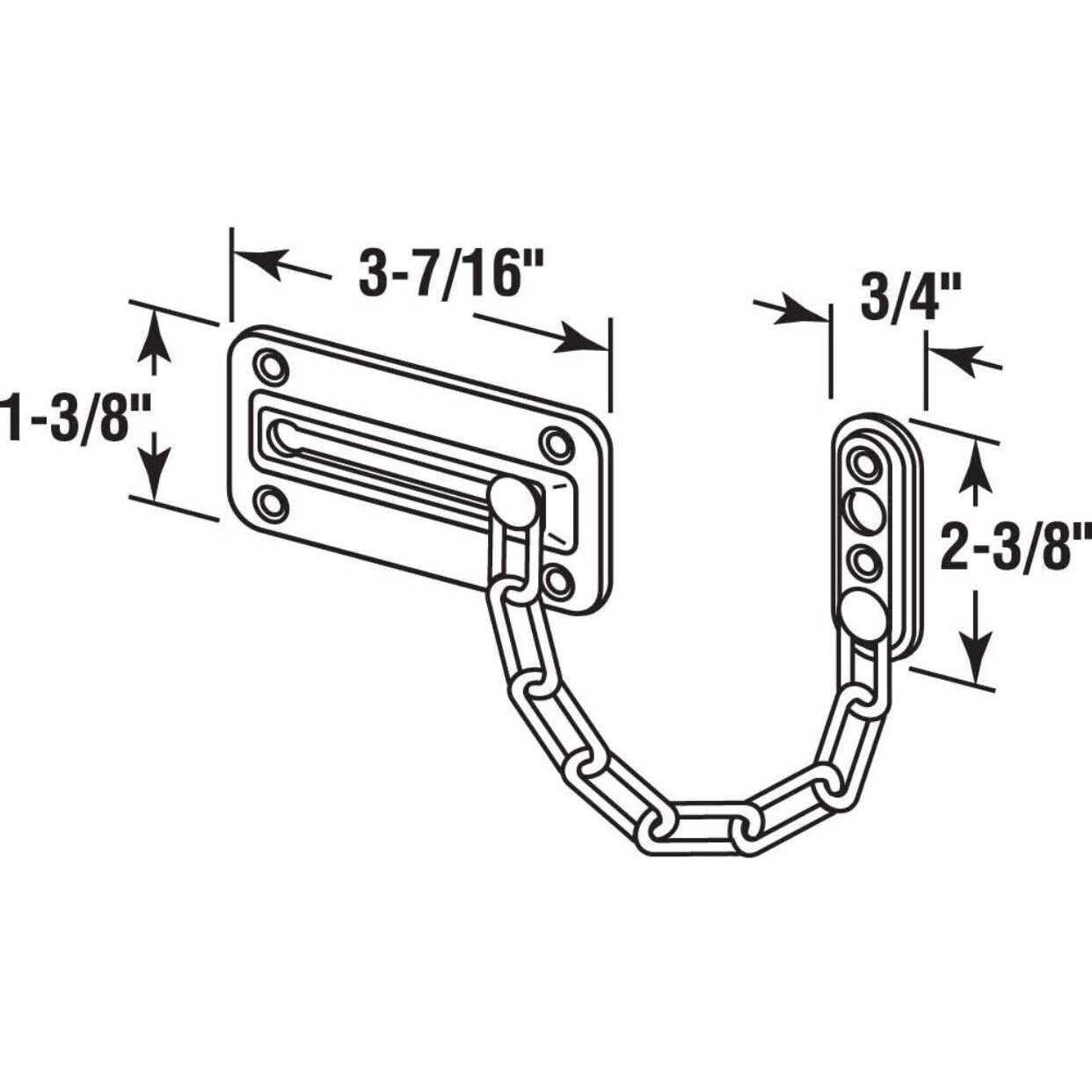 Prime-Line Door Guard 2-3/8 in Backset 1-3/8 in Thick Door Brass U 10744 - Zenithce
