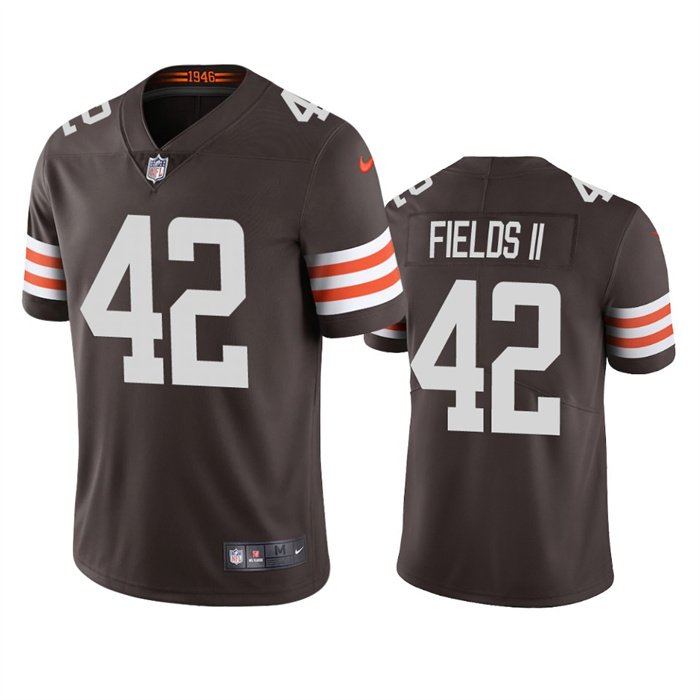 Cleveland Browns #42 Tony Fields II Tan Brown Vapor Untouchable Limited Stitched Jersey - Zenithce