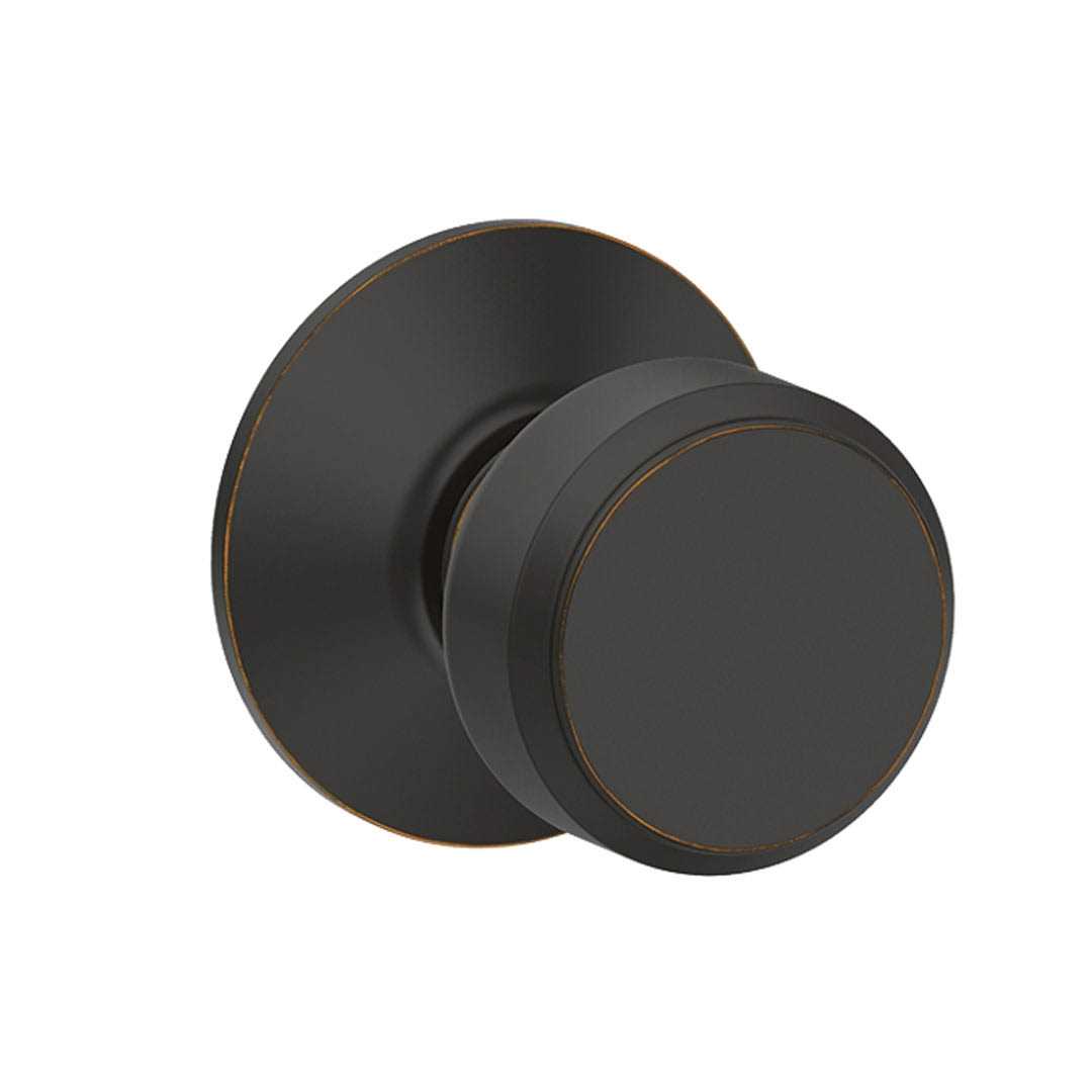Schlage Bowery Passage Door Knob with Decorative Greyson Trim F10BWE - Zenithce