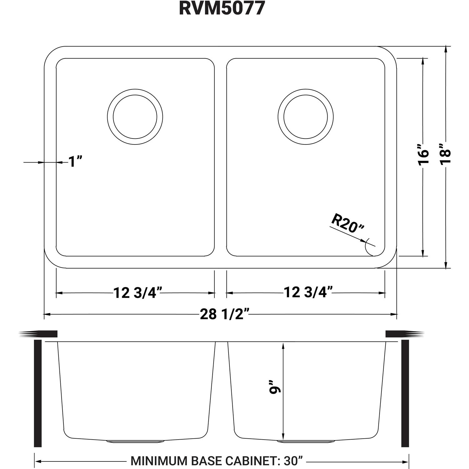 Ruvati 27-inch Undermount 16 Gauge Tight Radius Stainless Steel Kitchen Sink Single Bowl RVH7127 - Zenithce