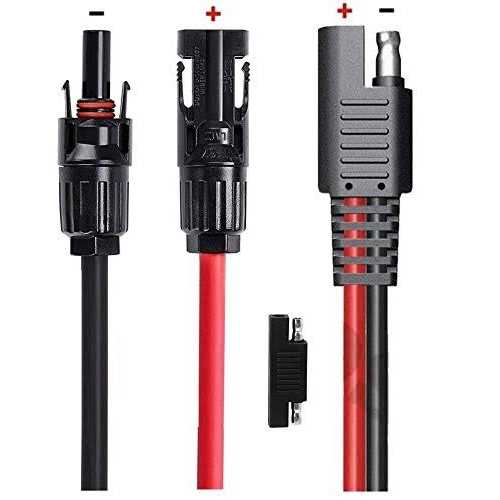 Solar Panel Extension Cable,10AWG SAE PV Extension Cable to Solar Panels with SAE to SAE Polarity Reverse Adapters - Zenithce