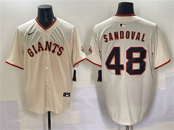 San Francisco Giants #48 Pablo Sandoval Cream 2024 Home Limited Stitched Jersey - Zenithce