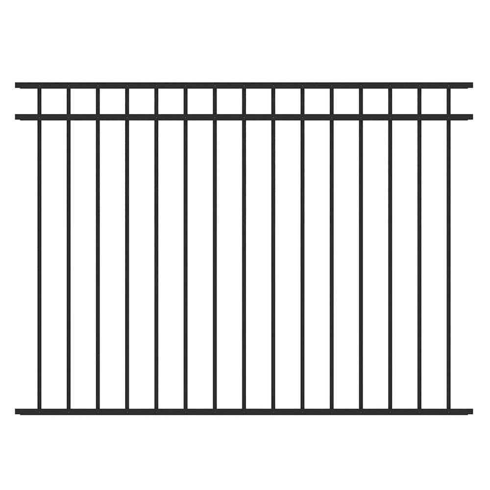 FORGERIGHT Vinings H x 6 ft. W Black Aluminum Pre-Assembled Fence Panel - Zenithce