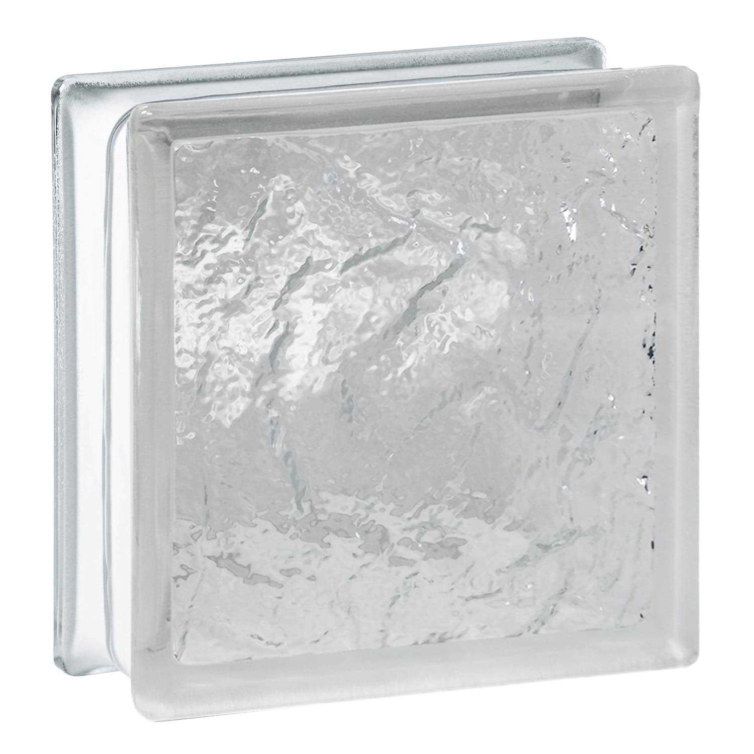 Seves 3 in. Thick Series 3 in. Wave Pattern Glass Block - Zenithce