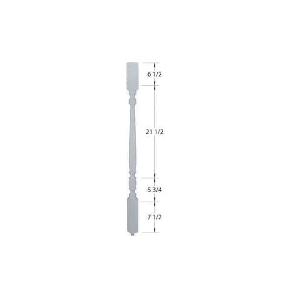 Stair Parts 1-1/4 in. 5141 Unfinished Square Top Wood Baluster for Stair Remodel - Zenithce