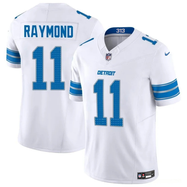 Detroit Lions #11 Kalif Raymond White 2024 F.U.S.E. Vapor Limited Stitched Jersey - Zenithce
