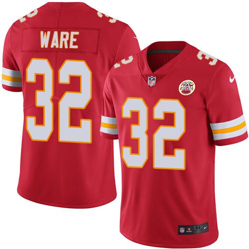 Chiefs #32 Spencer Ware Red Stitched Limited Rush Nike Jersey - Zenithce