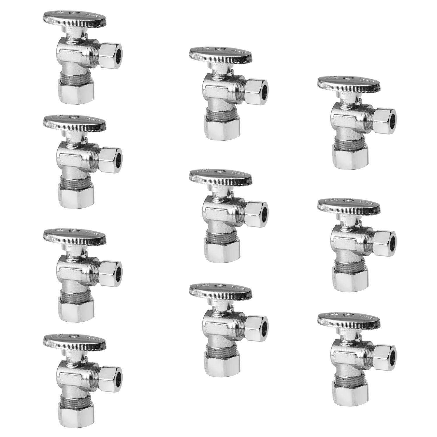 EFIELD 1/2 Pex Brass Fittings 100 Pieces Pex Stainless Steel Clamps, Tee, Elbow and Coupling 10 Pieces each - Zenithce