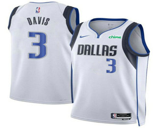 Dallas Mavericks #3 Anthony Davis White 2025 Association Edition Stitched Jersey - Zenithce