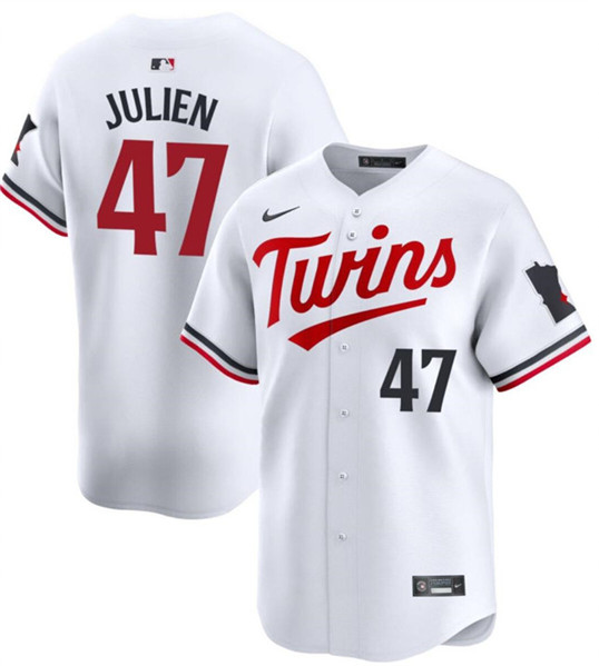 Minnesota Twins #47 Edouard Julien White 2024 Home Limited Stitched Jersey - Zenithce