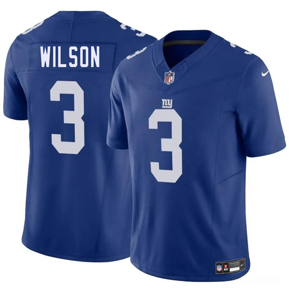 New York Giants #3 Russell Wilson Blue 2025 F.U.S.E. Vapor Untouchable Limited Stitched Jersey - Zenithce