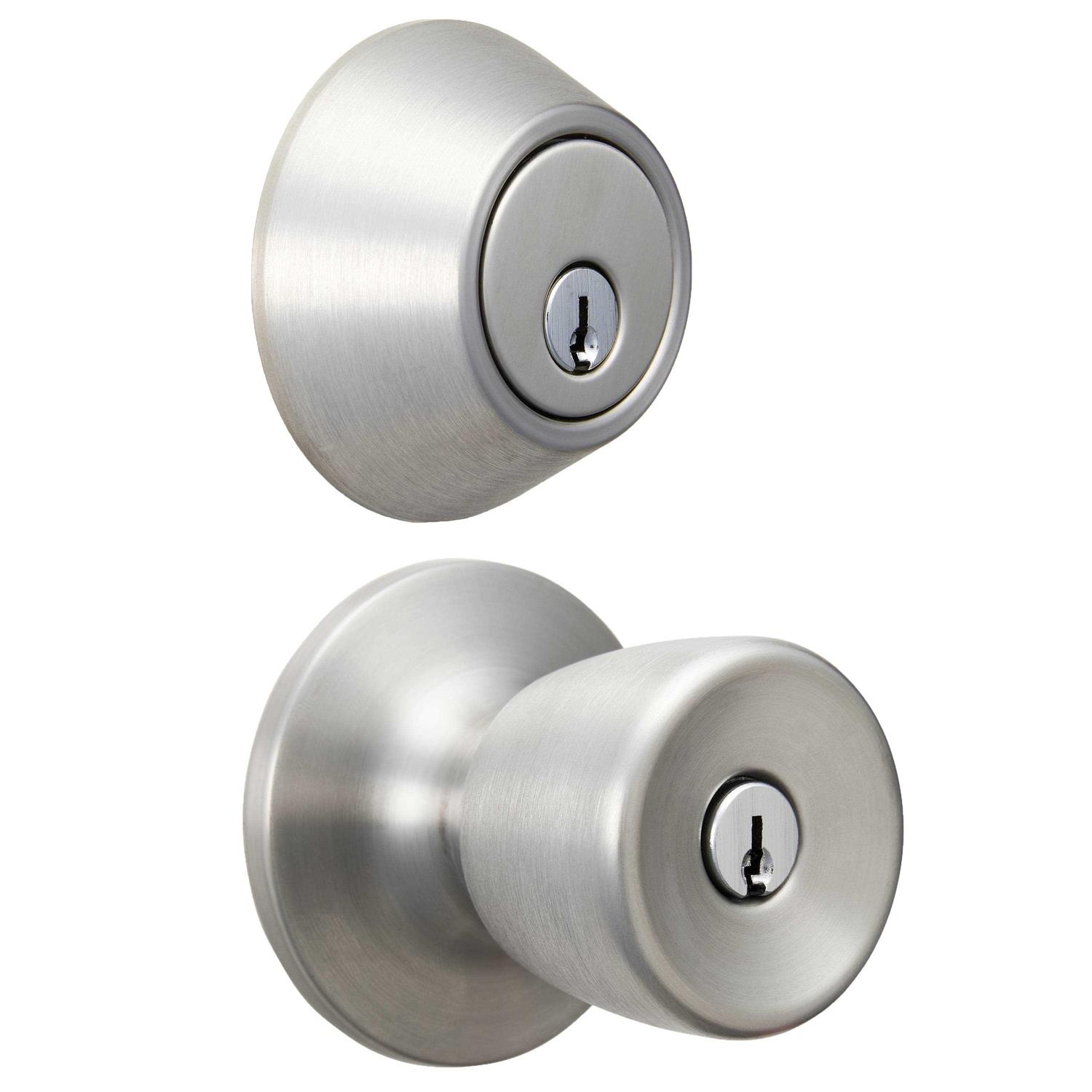 Hyper Tough Keyed Entry Stainless Steel Tulip Doorknob - Zenithce