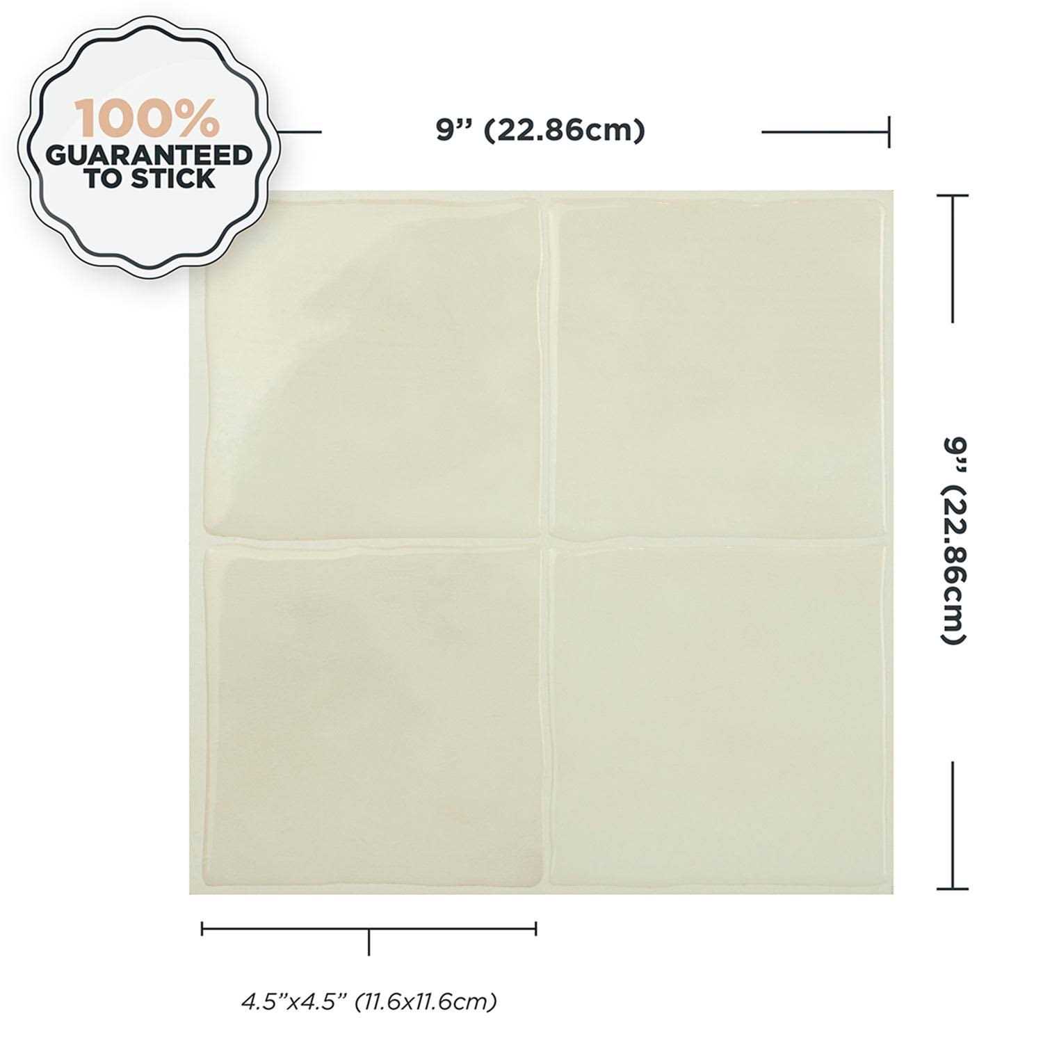 Smart Tiles Zellige Costa Blue 9 in. x 9 in. Vinyl Peel and Stick Tile - Zenithce
