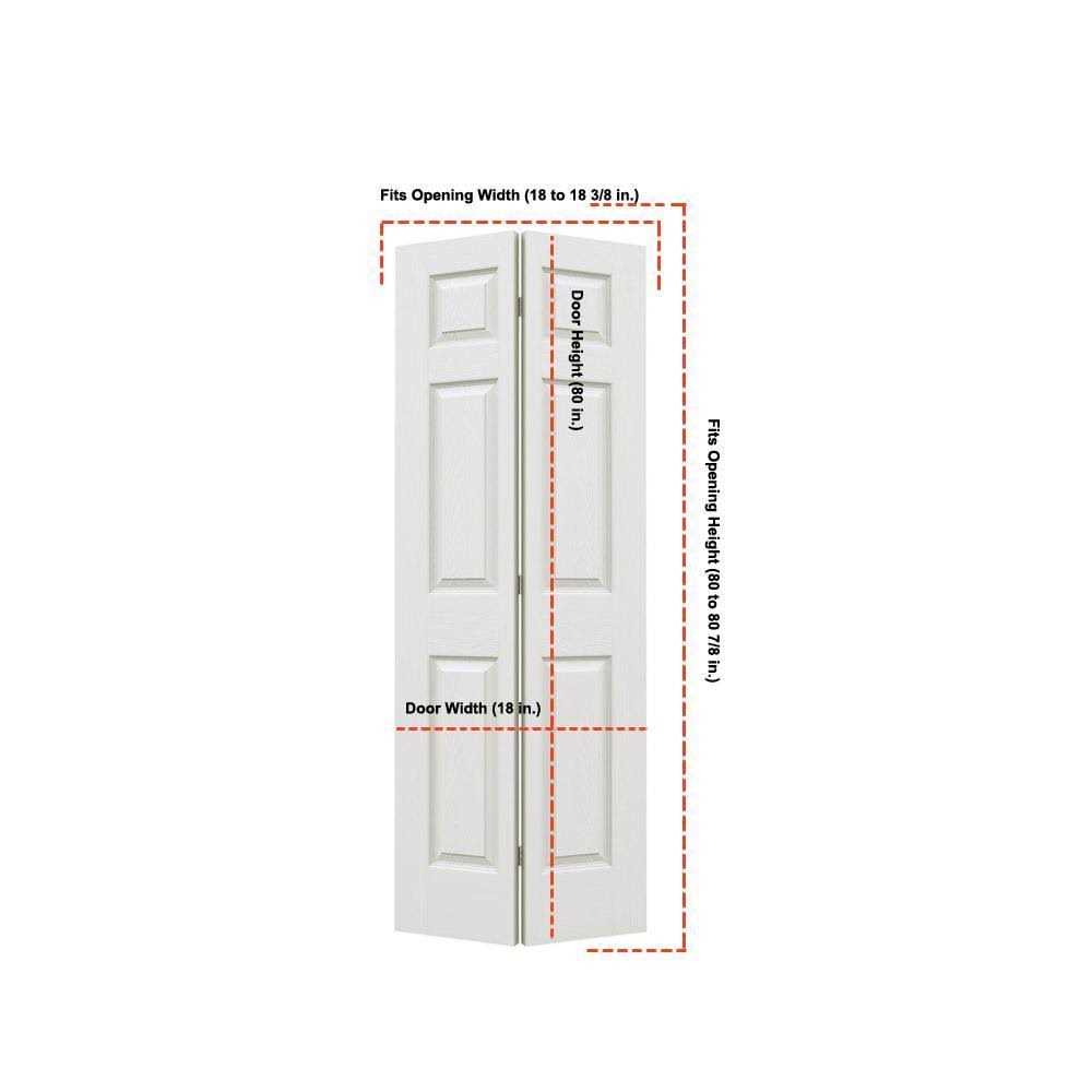 JELD-WEN 80 in. Colonist Painted Textured Molded Composite MDF Closet Bi-Fold Door - MT - Zenithce