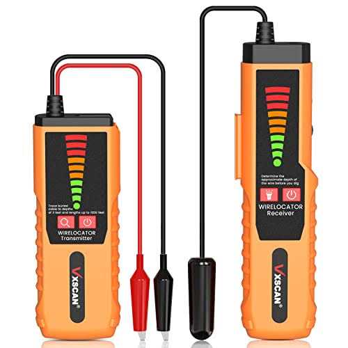 Underground Wire Tracer, Vxscan F04 Wire Locator Tone Generator Kit and Probe With Earphone Cable - Zenithce