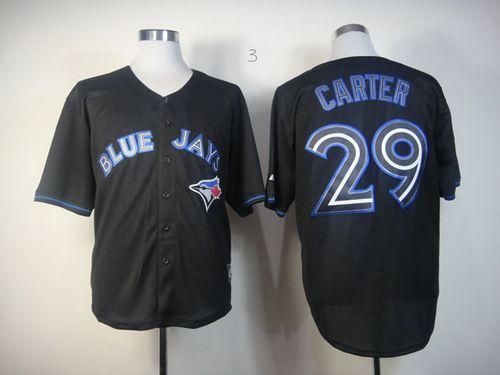 Blue Jays #29 Joe Carter Black Fashion Stitched Jersey - Zenithce