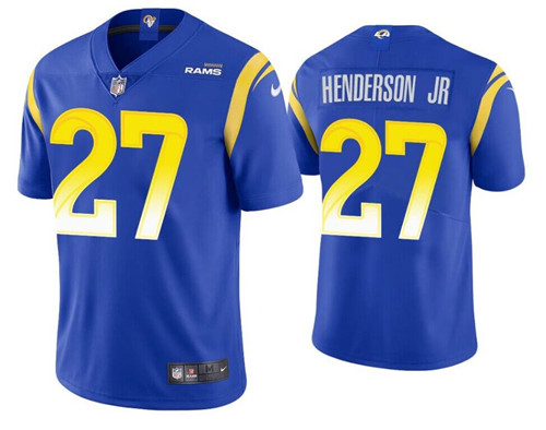 Los Angeles Rams #27 Darrell Henderson Jr. Royal Vapor Untouchable Stitched Football Jersey - Zenithce