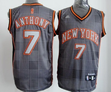 New York Knicks #7 Carmelo Anthony Black Rhythm Fashion Jersey - Zenithce