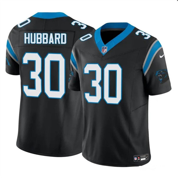 Carolina Panthers #30 Chuba Hubbard Black 2023 F.U.S.E. Vapor Limited Stitched Jersey - Zenithce