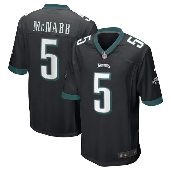 Philadelphia Eagles #5 Donovan McNabb Black Stitched Jersey - Zenithce