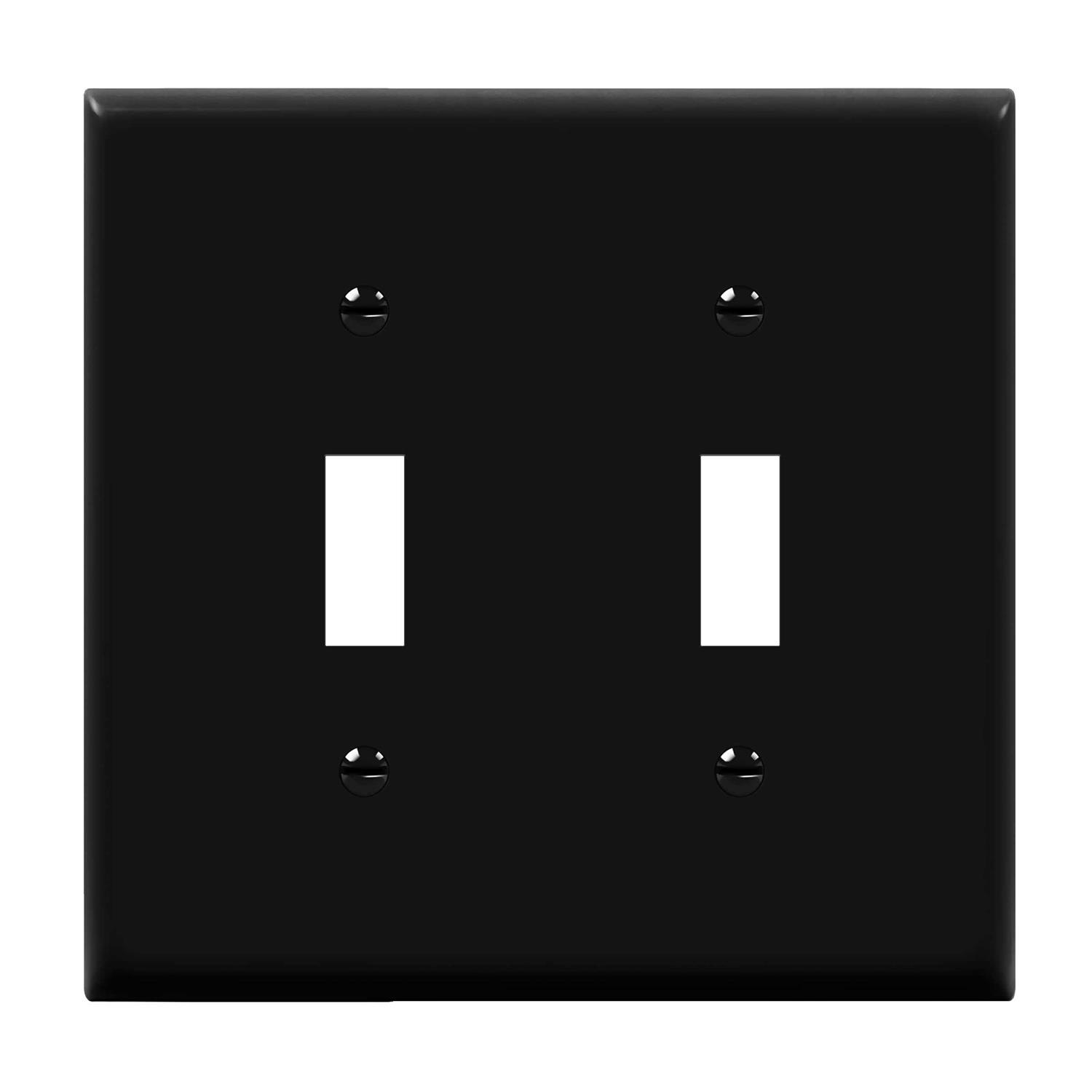 Enerlites Double Toggle Switch Cover Two Gang Light Switch Wall Plate - Zenithce