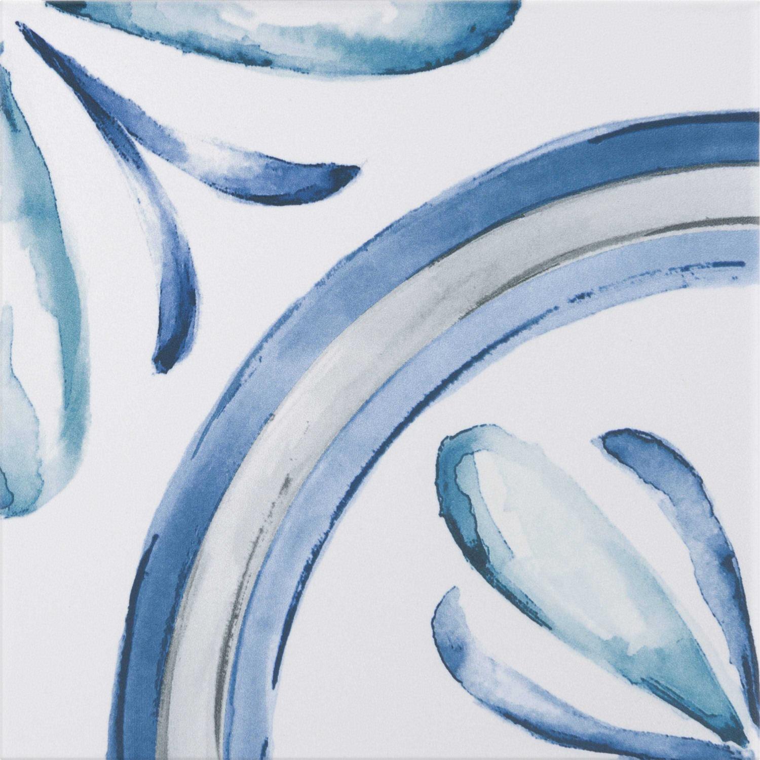 Merola Tile Saint Germain Gele Deco Rivette 5-3/4 in. x 5-3/4 in. Porcelain Floor and Wall Tile - Zenithce