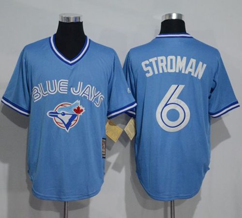 Blue Jays #6 Marcus Stroman Light Blue Cooperstown Throwback Stitched Jersey - Zenithce