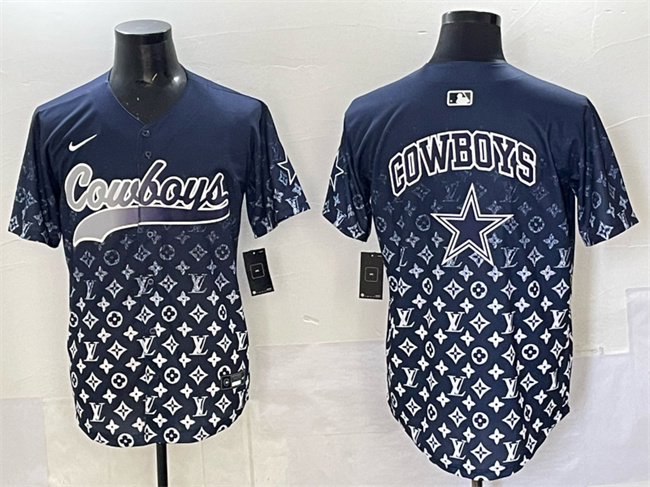Dallas Cowboys Team Big Logo Navy Limited Stitched Jersey - Zenithce