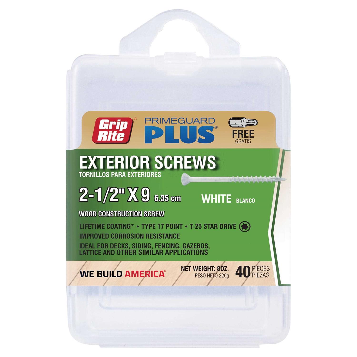 Grip-Rite PrimeGuard Plus #8 x Wood To Wood Deck Screws - Zenithce