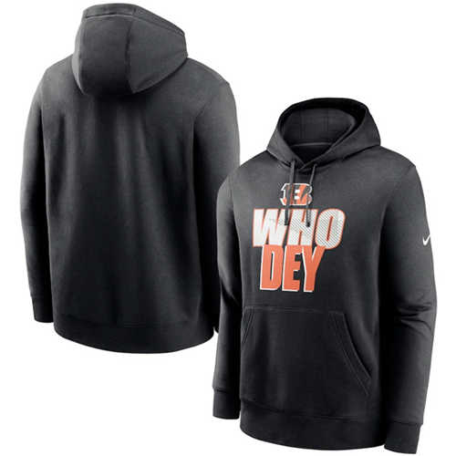 Cincinnati Bengals Black Fan Gear Local Club Pullover Hoodie - Zenithce