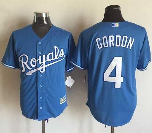Royals #4 Alex Gordon Light Blue Alternate 1 New Cool Base Stitched Jersey - Zenithce