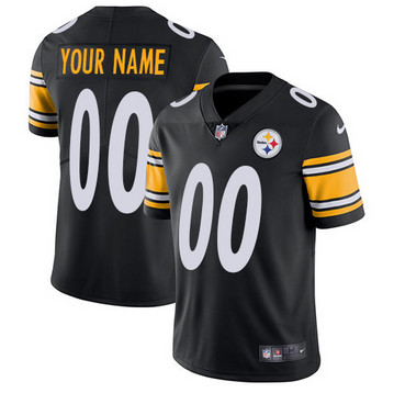 Pittsburgh Steelers Customized Black Vapor Untouchable Limited Stitched Football Jersey - Zenithce