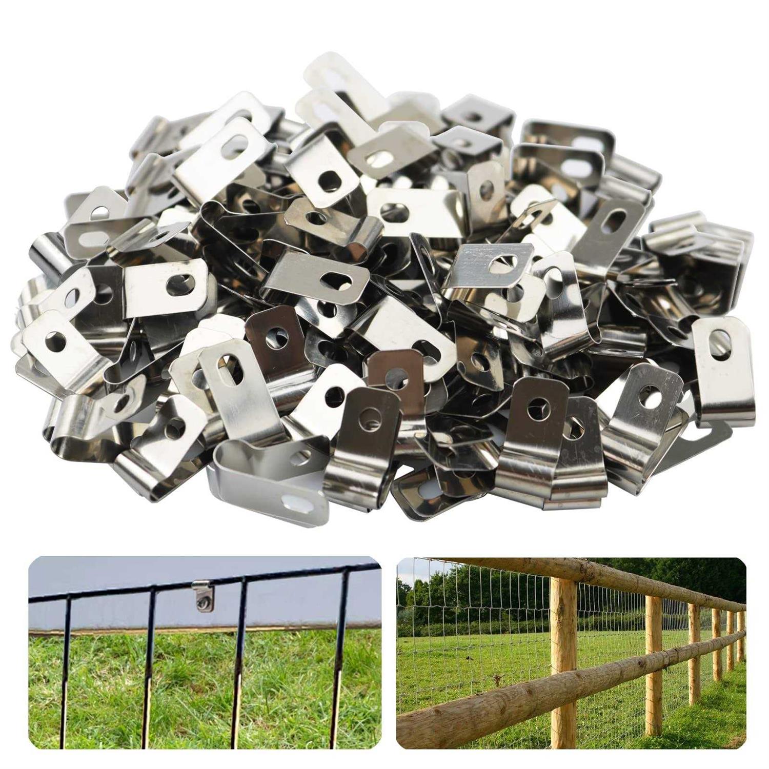Inslat Fence Wire clamps Agricultural Fencing Mounting clips - Zenithce