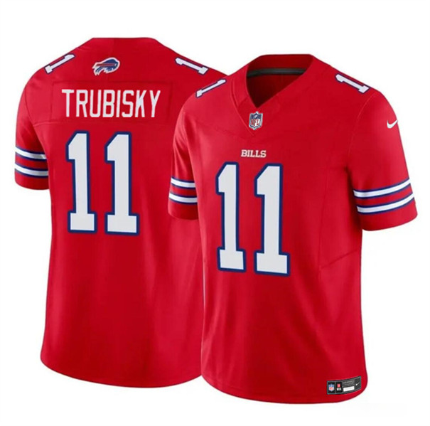 Buffalo Bills #11 Mitch Trubisky Red 2023 F.U.S.E. Vapor Untouchable Limited Stitched Jersey - Zenithce