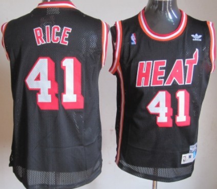 Miami Heat #41 Glen Rice Black Swingman Throwback Jersey - Zenithce
