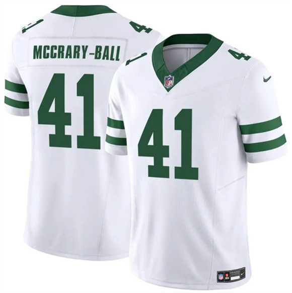 New York Jets #41 Marcelino McCrary-Ball White 2025 F.U.S.E. Vapor Untouchable Limited Stitched Jersey - Zenithce