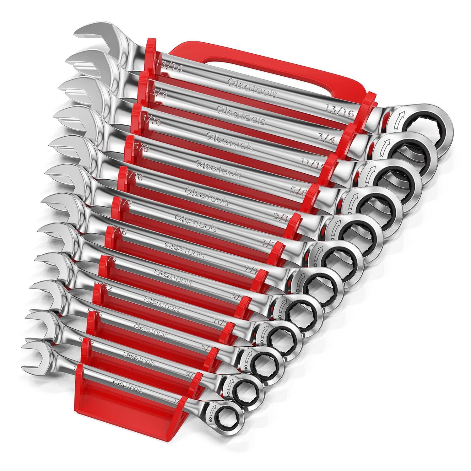 Olsa Tools Professional-Grade 120-Tooth Ratcheting Wrench Set - Zenithce