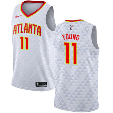 Hawks #11 Trae Young White Swingman Association Edition Jersey - Zenithce