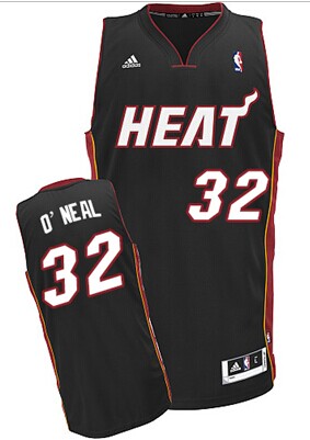 Miami Heat Blank #32 Shaquille O'neal Black Swingman Jersey - Zenithce