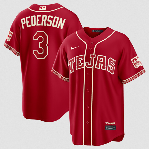Texas Rangers #3 Joc Pederson Red 2026 City Connect Stadium Stitched Jersey - Zenithce
